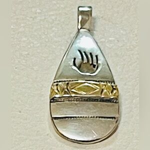 VTG Native American Navajo 12k Gold Filled Sterling Silver Bear Paw  Pendant
